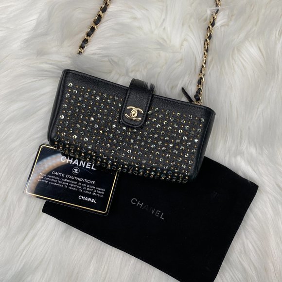 Chanel Rhinestone Embellished Chain Wallet Crossbody Bag - Picture 11 of 11